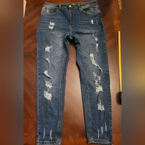 Distressed Denim Jeans